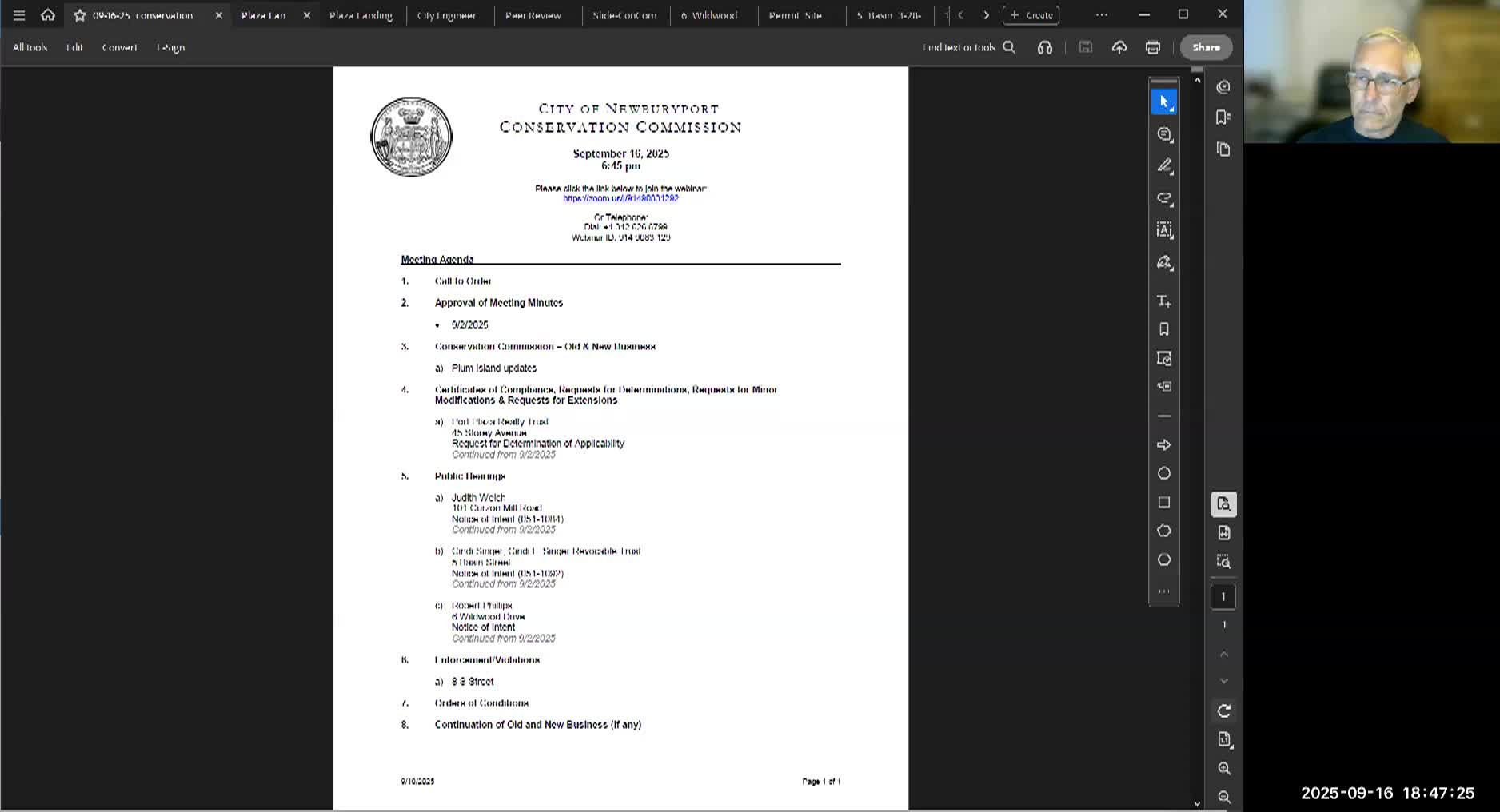 Newburyport Conservation Commission 2025-09-16
