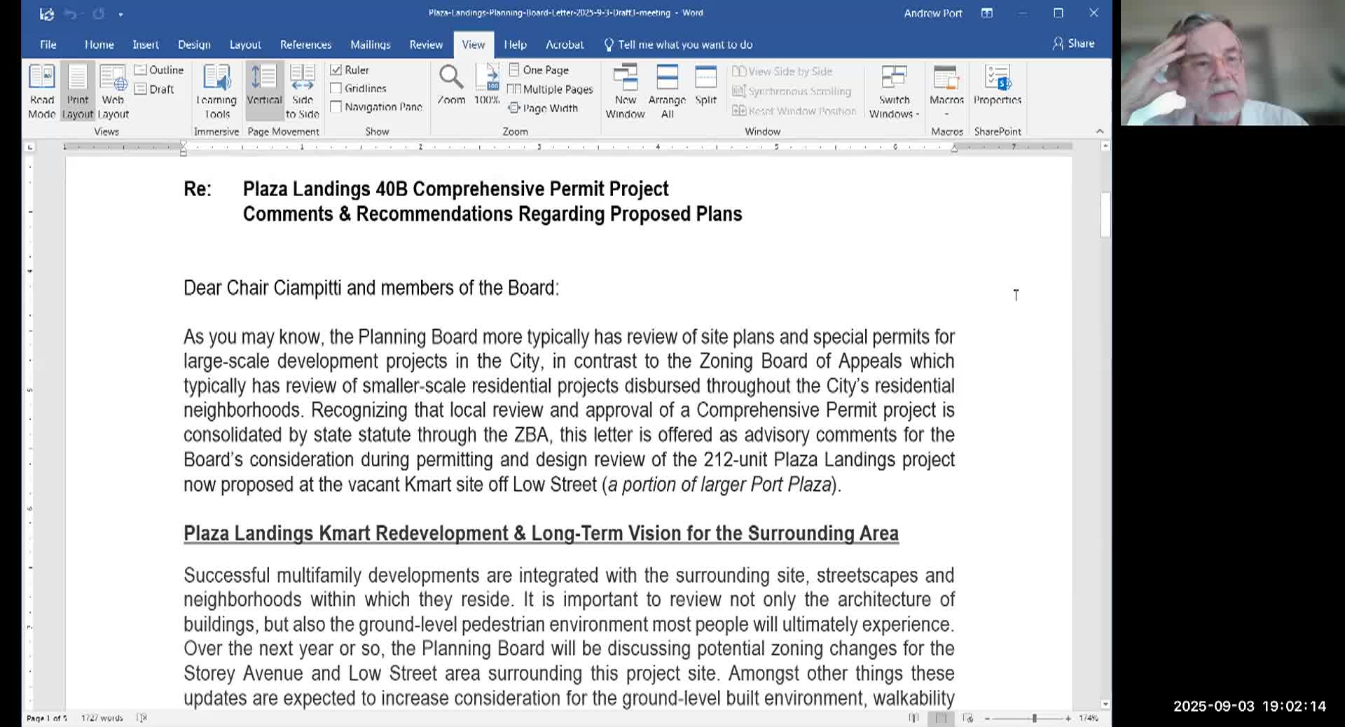Newburyport Planning Board 2025-09-03
