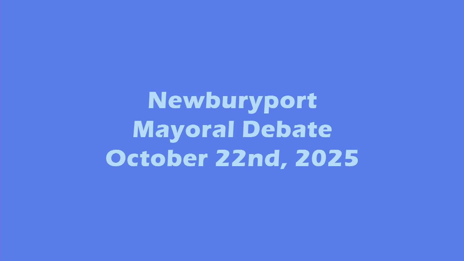 Mayoral Debate 10-22-25