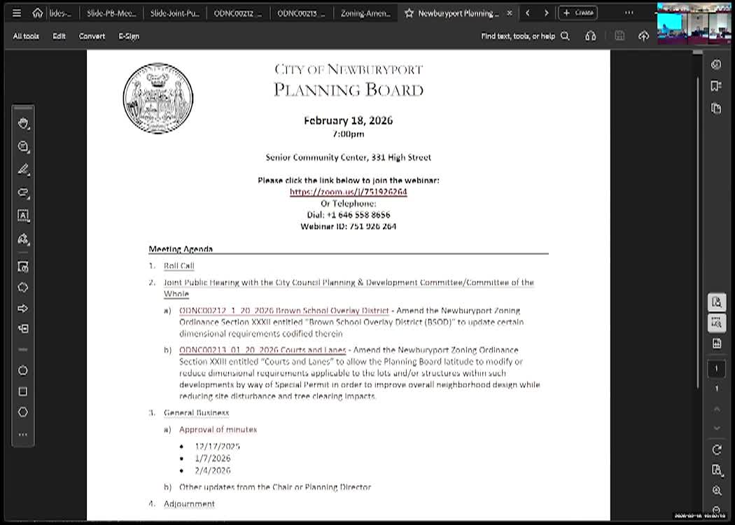 Thumbnail image for Newburyport Planning Board 2026-02-18