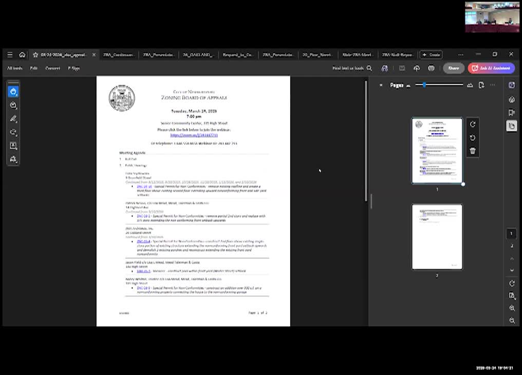 Thumbnail image for Newburyport Zoning Board of Appeals 2026-03-24
