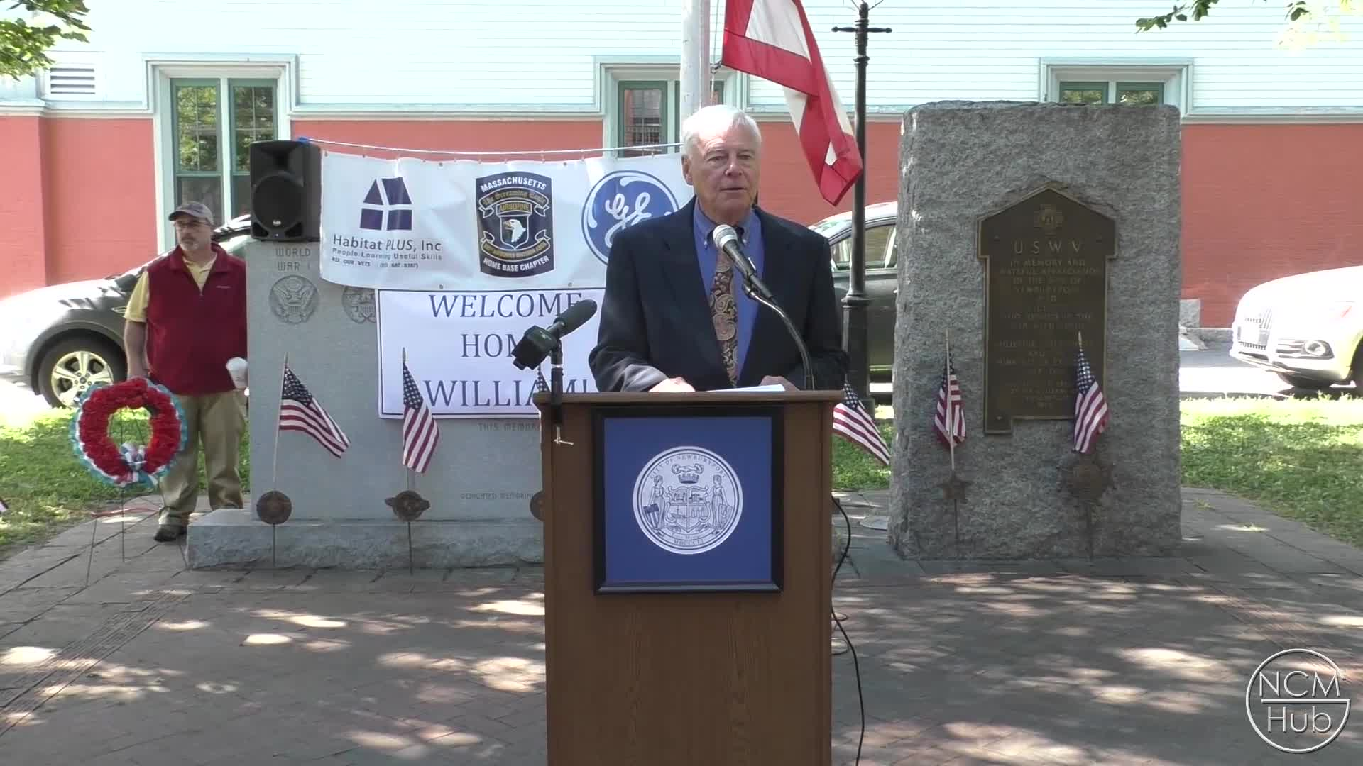 William Shuttleworth Welcome Home Event at Veterans Park in Brown Square